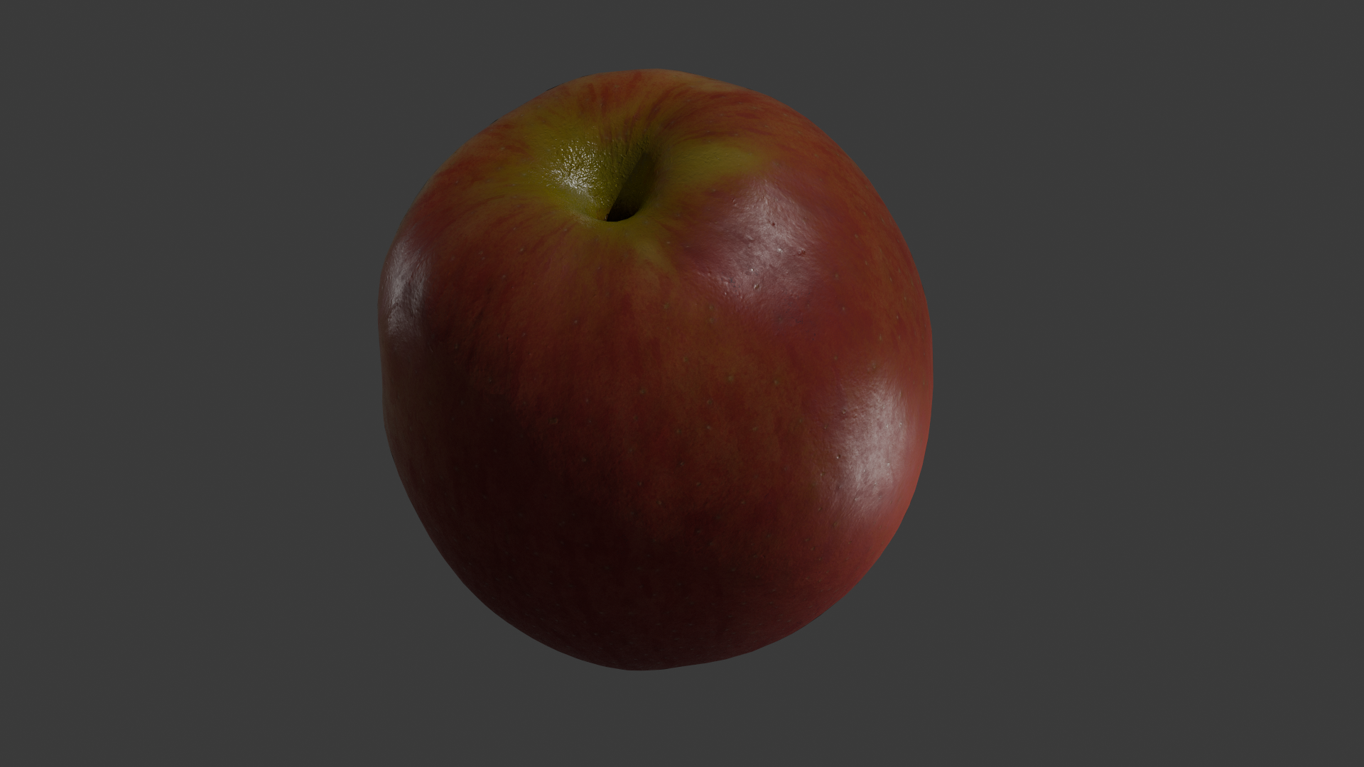 Apple rendered in Hyperoche Render